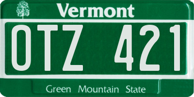 VT license plate OTZ421