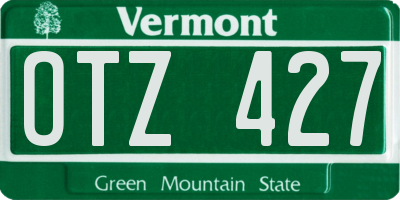 VT license plate OTZ427