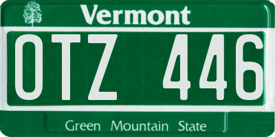 VT license plate OTZ446