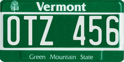 VT license plate OTZ456