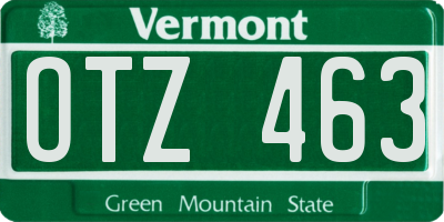 VT license plate OTZ463