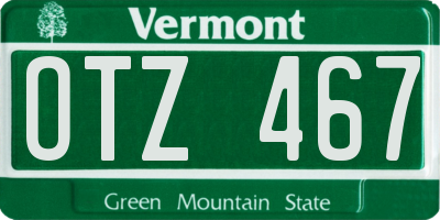 VT license plate OTZ467