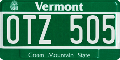 VT license plate OTZ505