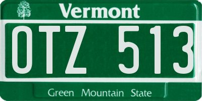 VT license plate OTZ513