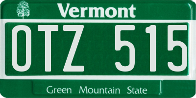 VT license plate OTZ515