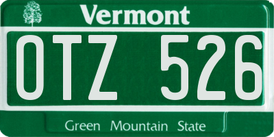 VT license plate OTZ526