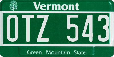 VT license plate OTZ543
