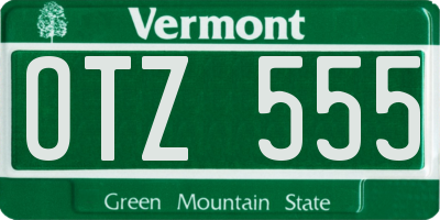 VT license plate OTZ555