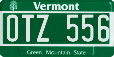 VT license plate OTZ556