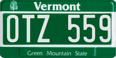 VT license plate OTZ559