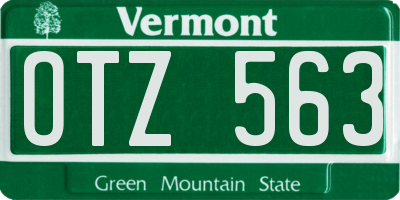 VT license plate OTZ563
