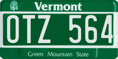 VT license plate OTZ564