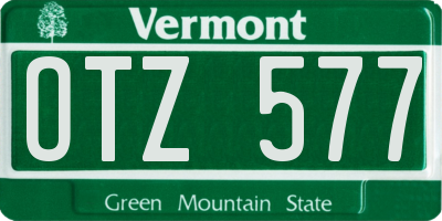 VT license plate OTZ577
