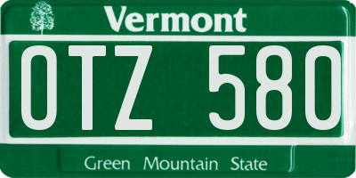 VT license plate OTZ580