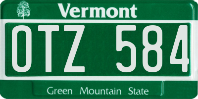 VT license plate OTZ584
