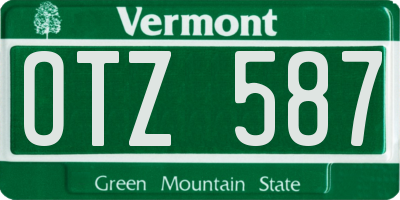 VT license plate OTZ587