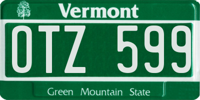 VT license plate OTZ599