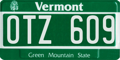 VT license plate OTZ609