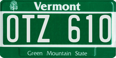 VT license plate OTZ610