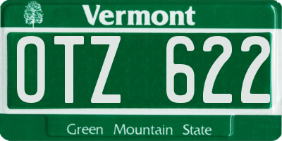 VT license plate OTZ622