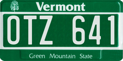 VT license plate OTZ641