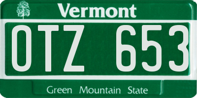 VT license plate OTZ653