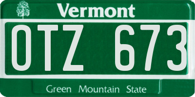 VT license plate OTZ673