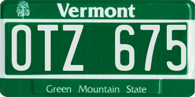 VT license plate OTZ675