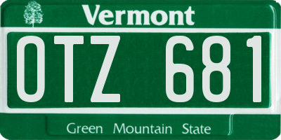VT license plate OTZ681
