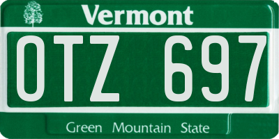 VT license plate OTZ697