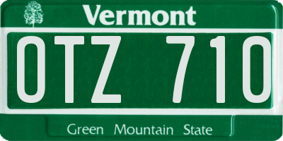 VT license plate OTZ710
