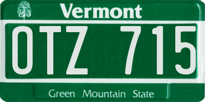 VT license plate OTZ715
