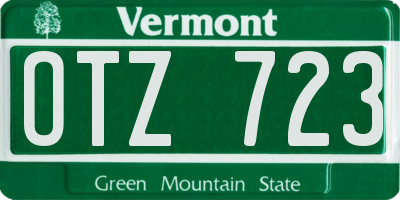 VT license plate OTZ723