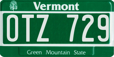 VT license plate OTZ729