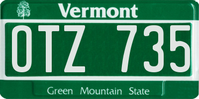 VT license plate OTZ735