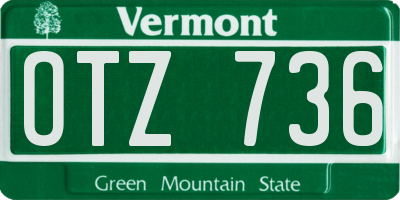VT license plate OTZ736
