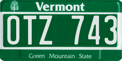 VT license plate OTZ743