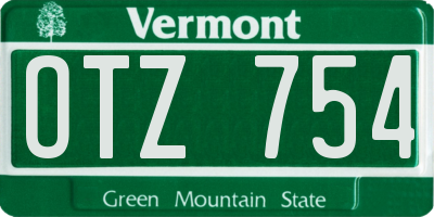VT license plate OTZ754