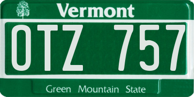 VT license plate OTZ757