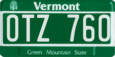 VT license plate OTZ760