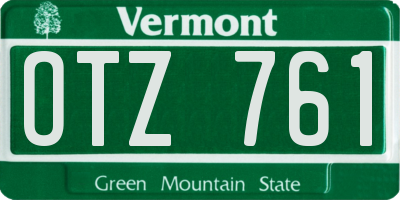 VT license plate OTZ761