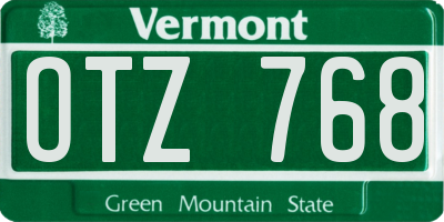VT license plate OTZ768