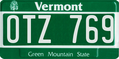 VT license plate OTZ769