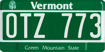 VT license plate OTZ773