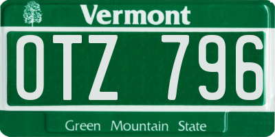 VT license plate OTZ796