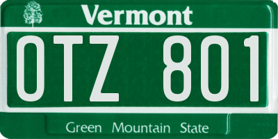 VT license plate OTZ801