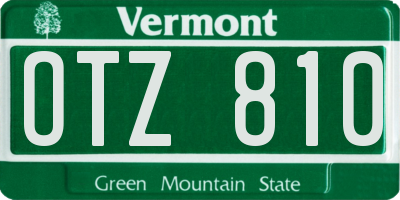 VT license plate OTZ810