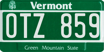 VT license plate OTZ859