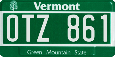 VT license plate OTZ861