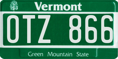 VT license plate OTZ866